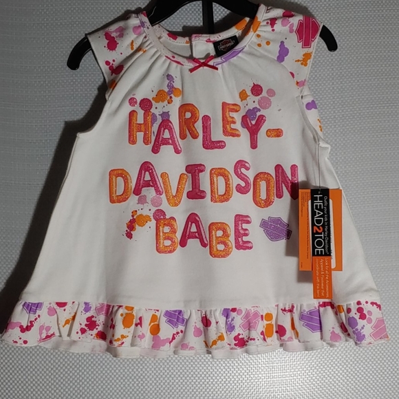 NWT Harley Davidson little Girls short outfit! - Picture 2 of 7